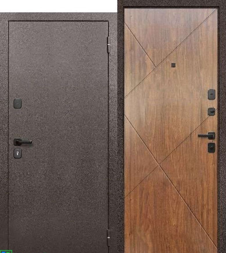 Дверь мет Гарда 7см (860) левая Антик медь Мореная береза