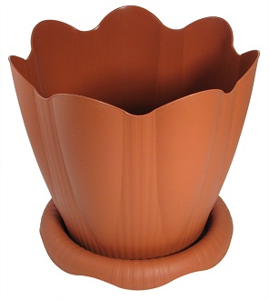 Горшок для цветов "Эдельвейс" с поддон. терракот. 3л С192 Мартика