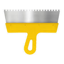 Шпатель BIBER для клея 250 мм нержавеющий зубчатый