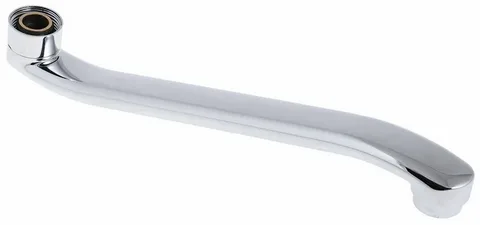 Излив для смесителя, для ванны, 30см, изогнутый, нерж.сталь