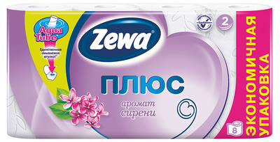 Бумага туалетная ЗЕВА+  4шт(2сл) БЕЛАЯ