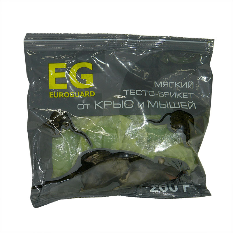 Тесто-брикет EUROGARD от крыс и мышей 200 г