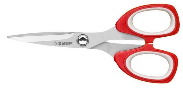 Ножницы ЗУБР "Мастер" хозяйственные, двухкомпонентные ручки 135 мм