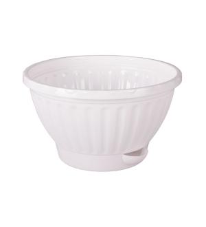 Горшок-кашпо "Мирабель" с подддоном белый 3.5 л