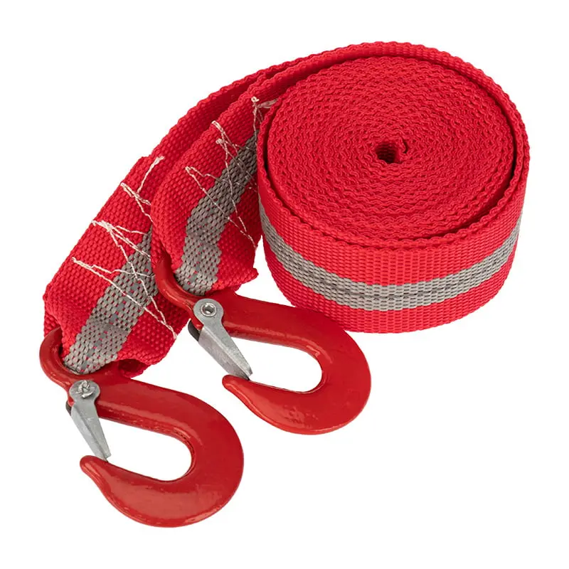 Трос буксировочный REXANT со светоотражающей лентой, 5 т, 5 м, с двумя крюками