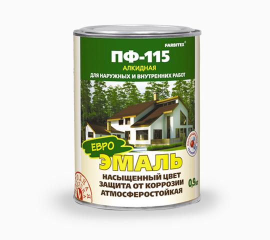 Эмаль FARBITEX ПФ-115 светло-голубая 0.8 кг