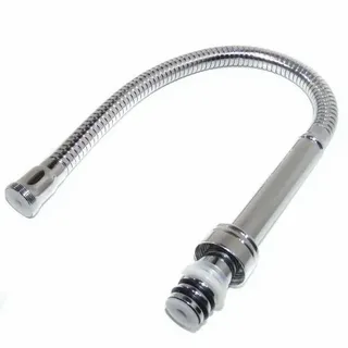 Излив для смесителя, металл, гибкий с насадкой 48см