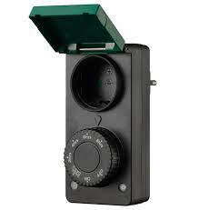 Розетка с таймером (с датчиком освещенности) в защитном корпусе IP 44 2300W/10A 230V