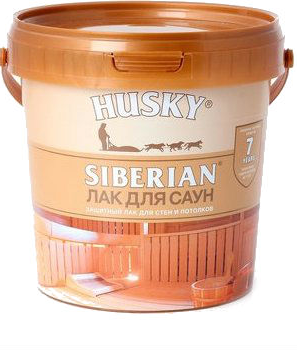 Лак HUSKY SIBERIAN для саун  2,5л