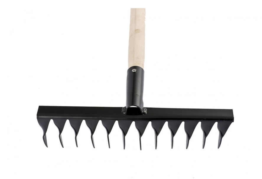 Грабли СИБРТЕХ 12-зубые витые с деревянным черенком  300х1300 мм