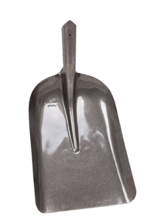 Лопата БРОНЯ "Зерновая" совковая без черенка рельсовая сталь 350х400 мм большая