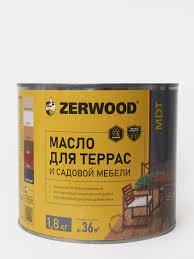 Масло для террас ZERWOOD и садовой мебели Белый 1,8к
