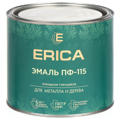 Эмаль ПФ-115 Erica зеленая 2,6 кг