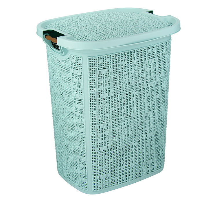 Корзина 30л д/белья БЯзЬ Морская волна М2622