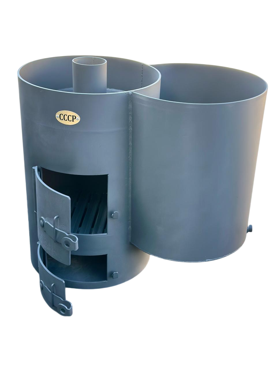 Печь банная Круглая-Тоннель 8мм с приварным баком