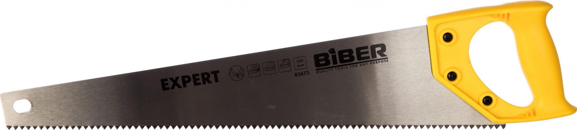 Ножовка по дереву 2D заточка крупный зуб, пласт. рукоятка "Эксперт" 500мм