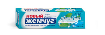 Зубная паста Новый жемчуг Ледяная мята + отбеливание