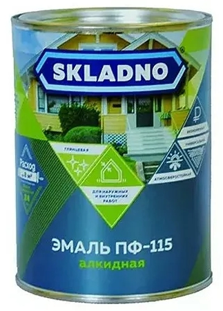 Эмаль ПФ-115 SKLADNO салатная 0.8кг