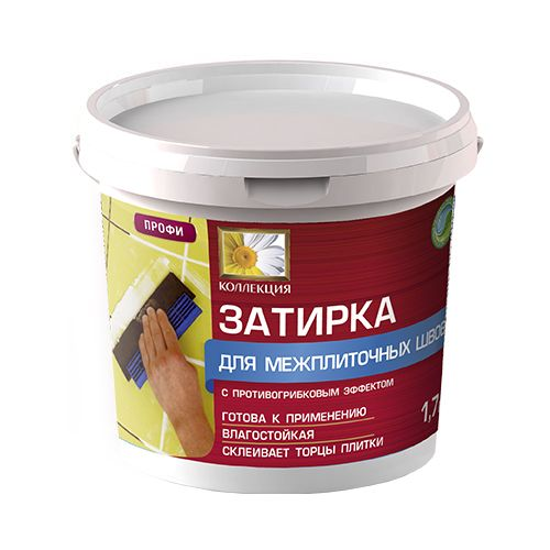 КОЛЛЕКЦИЯ Затирка для межплиточных швов СЕРАЯ 0,8КГ